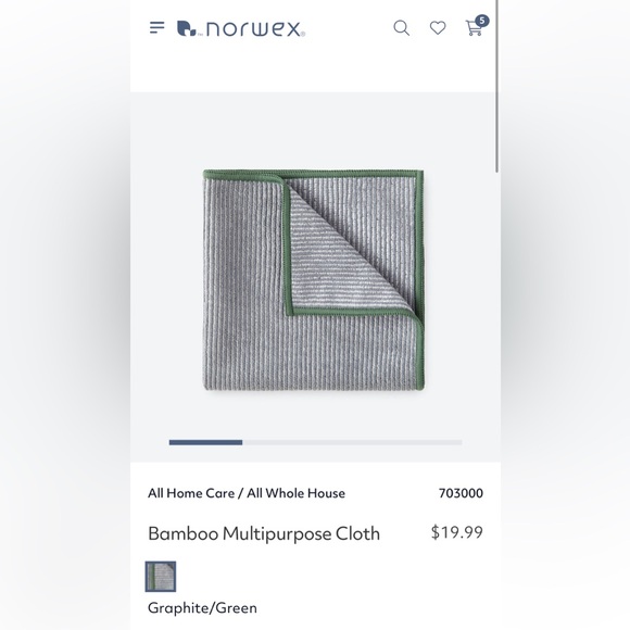 Norwex multipurpose cloth Gray/green brand new - Picture 3 of 3